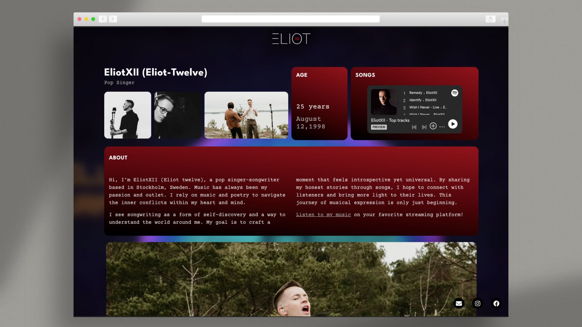EliotXII website screenshot
